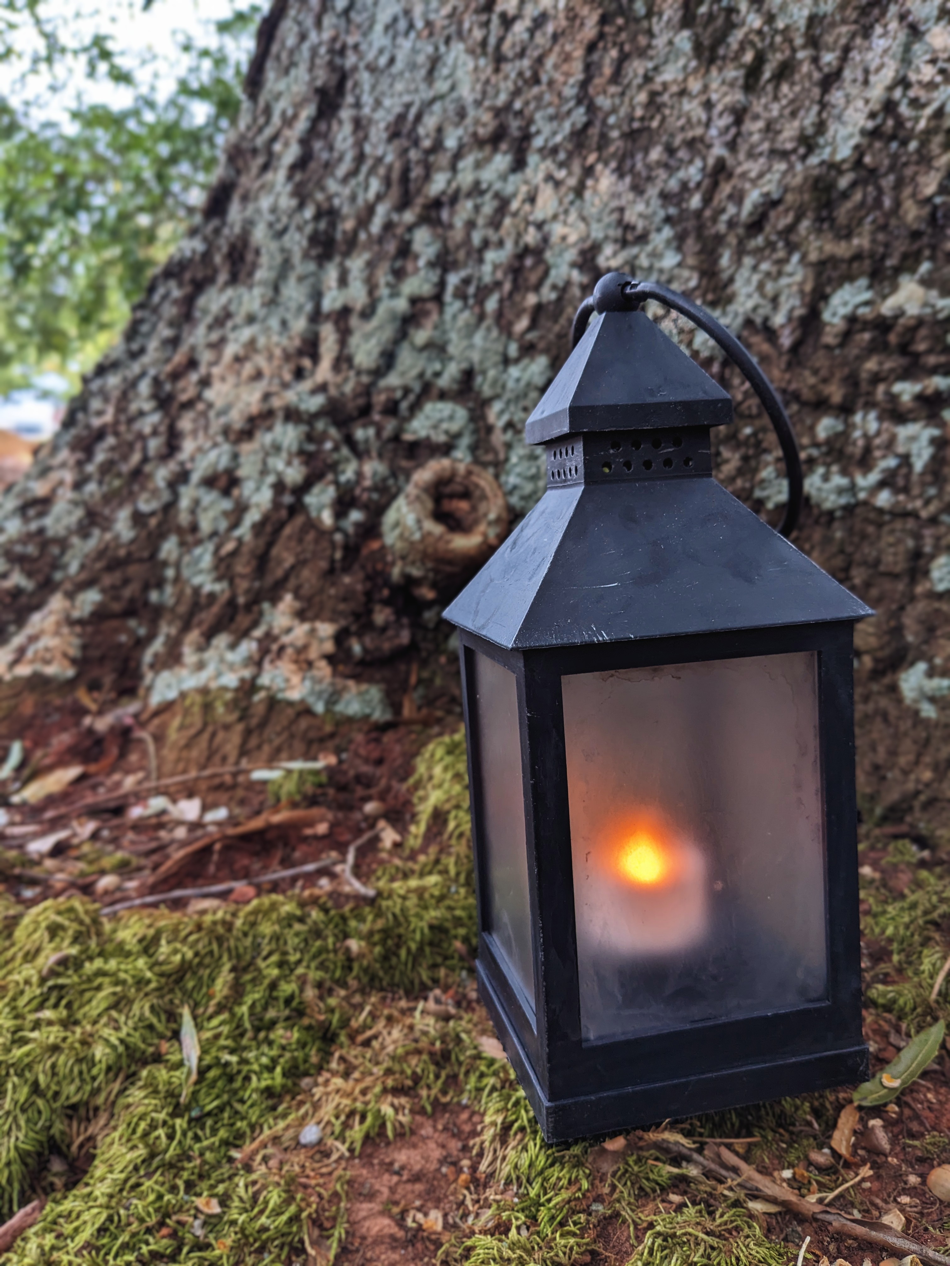 Distressed LED Lantern