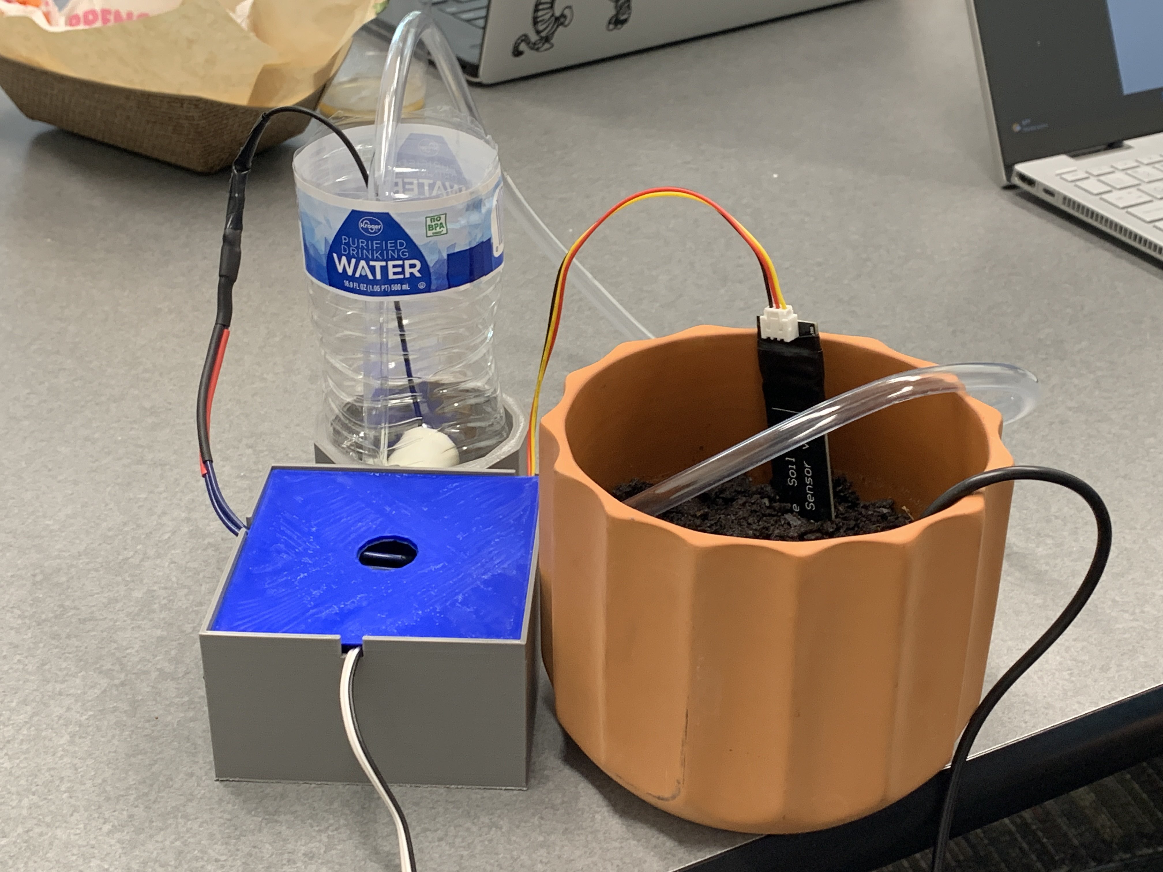 Final automatic watering system assembly