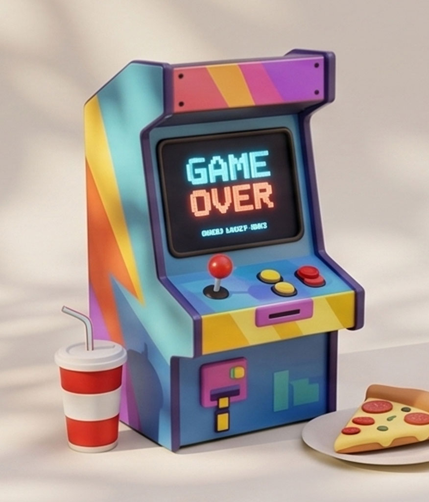 Embroidered arcade machine icon