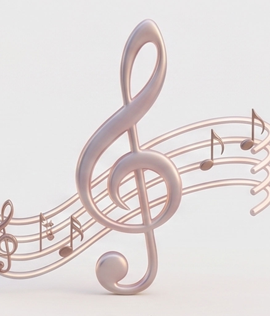 Embroidered treble clef icon