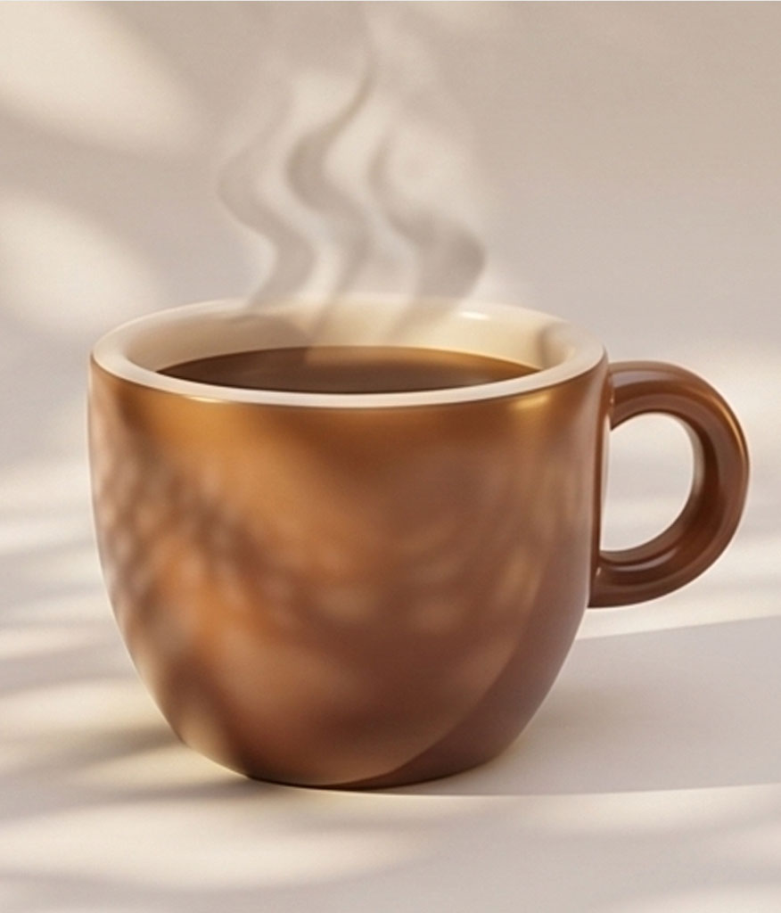 Embroidered coffee cup icon